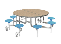 Image for Classroom Select Mobile Table, 8 Stools, Round, 60 Inches from School Specialty