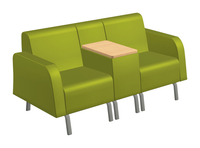 Image for Classroom Select Soft Seating NeoLink Integrated Center, Two Arm Chairs, 66 x 32 x 34 Inches from School Specialty